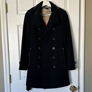 Burberry Black Double-Breasted Wool Coat Size US 2 (Women)